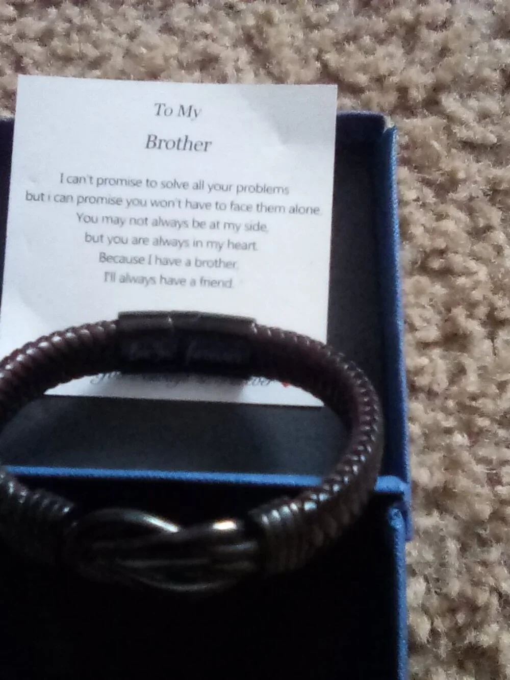Mens Gift Leather Infinity Bracelet, Braided Leather Bracelet Stainless Steel